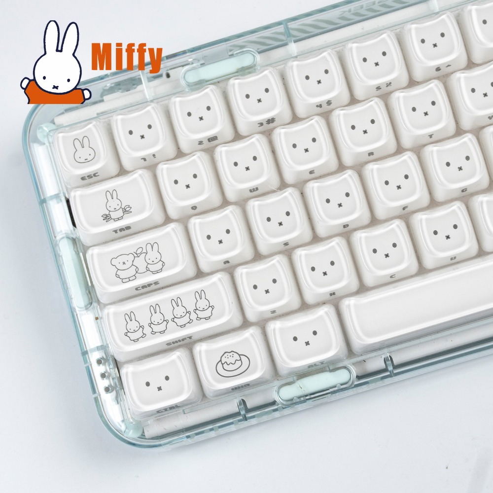 Office Tech - Kawaii Miffy Keycaps Cute Rabbit Key