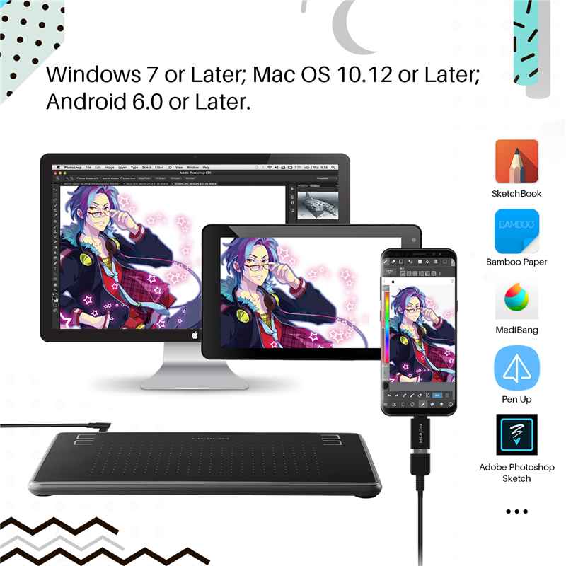 Drawing Pad Signature - Stock H430P Animation Design Artist Board