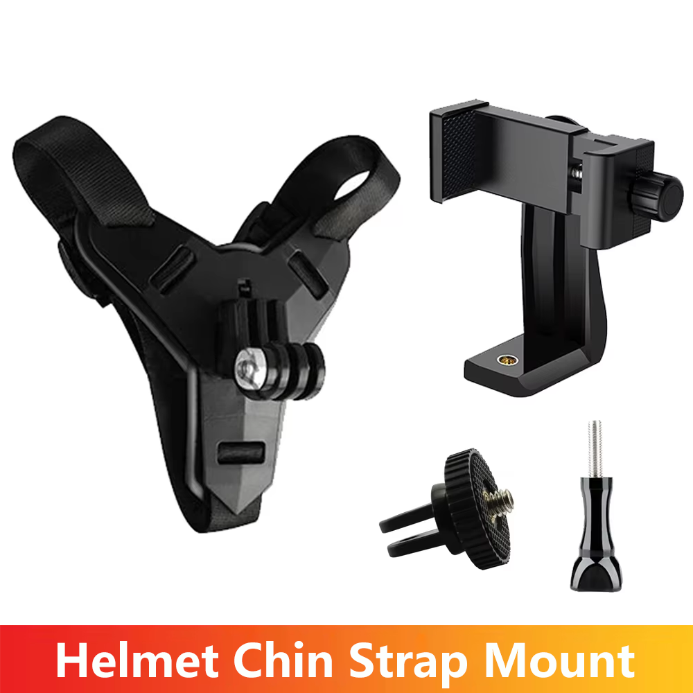 Webcam Stand Clip - Motorcycle Helmet Chin Strap Mount Phone
