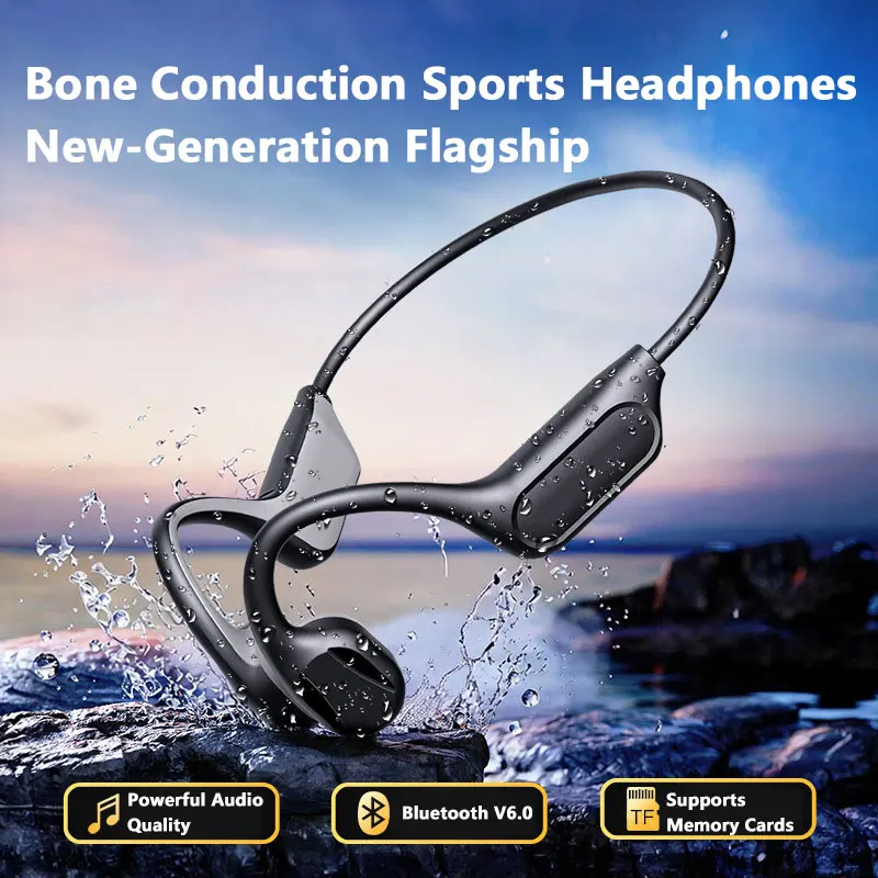 Office Work Tech - NEW IPX8 Sports Bone Conduction Bluetooth