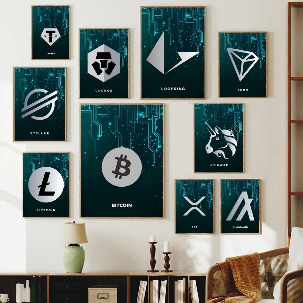 Tech Circuit Crypto Symbol Pos - Office Print Tech 评论和价格