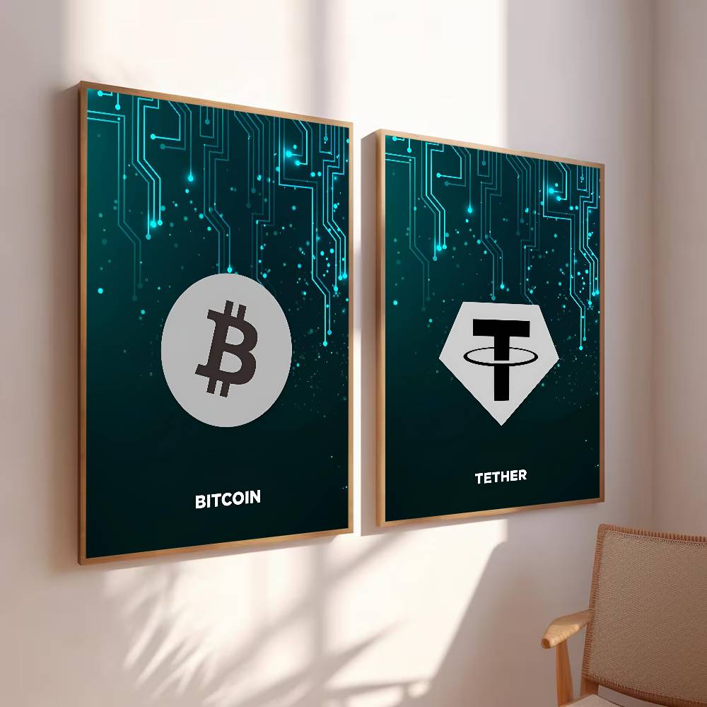 Tech Circuit Crypto Symbol Pos - Office Print Tech 评论和价格