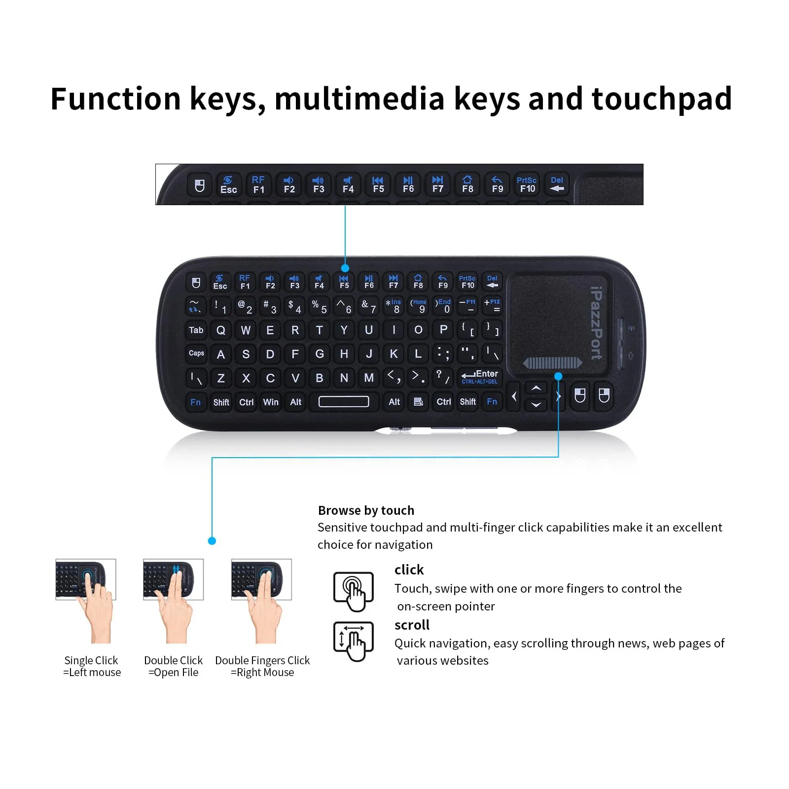 IPazzPort Mini Bluetooth & 2.4 - Raspberry Pi Keyboard 评论和价格