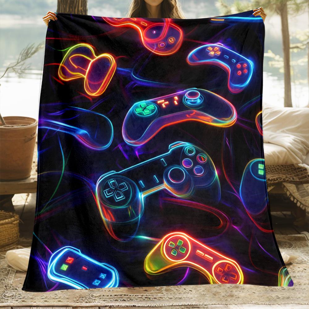 Vibrant Gamepad Tech Art Throw - Office Print Tech 评论和价格
