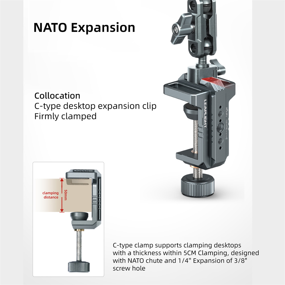 LEAPLIGHT Magic Arm W Clamp, O - Webcam Stand Clip 评论和价格
