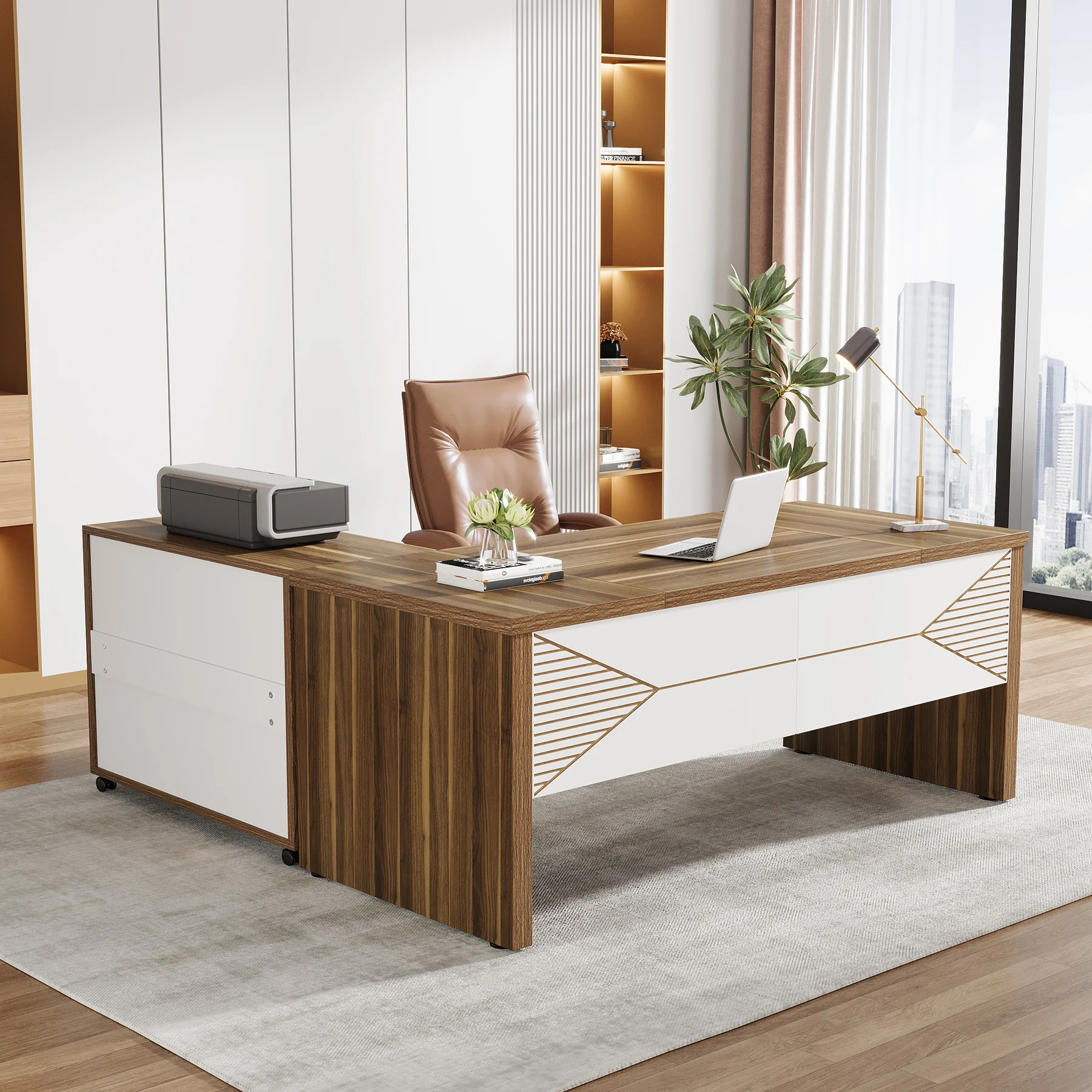 Tribesigns   Modern Luxury L S - Office Tech Furniture 评论和价格