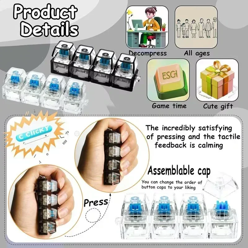 1pcs LED Keyboard Keycap Stres - Office Tech 评论和价格
