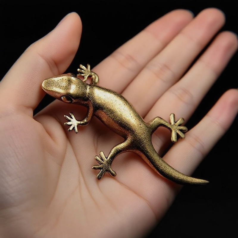 Handmade Bronze Retro Gecko Li - Office Tech 评论和价格