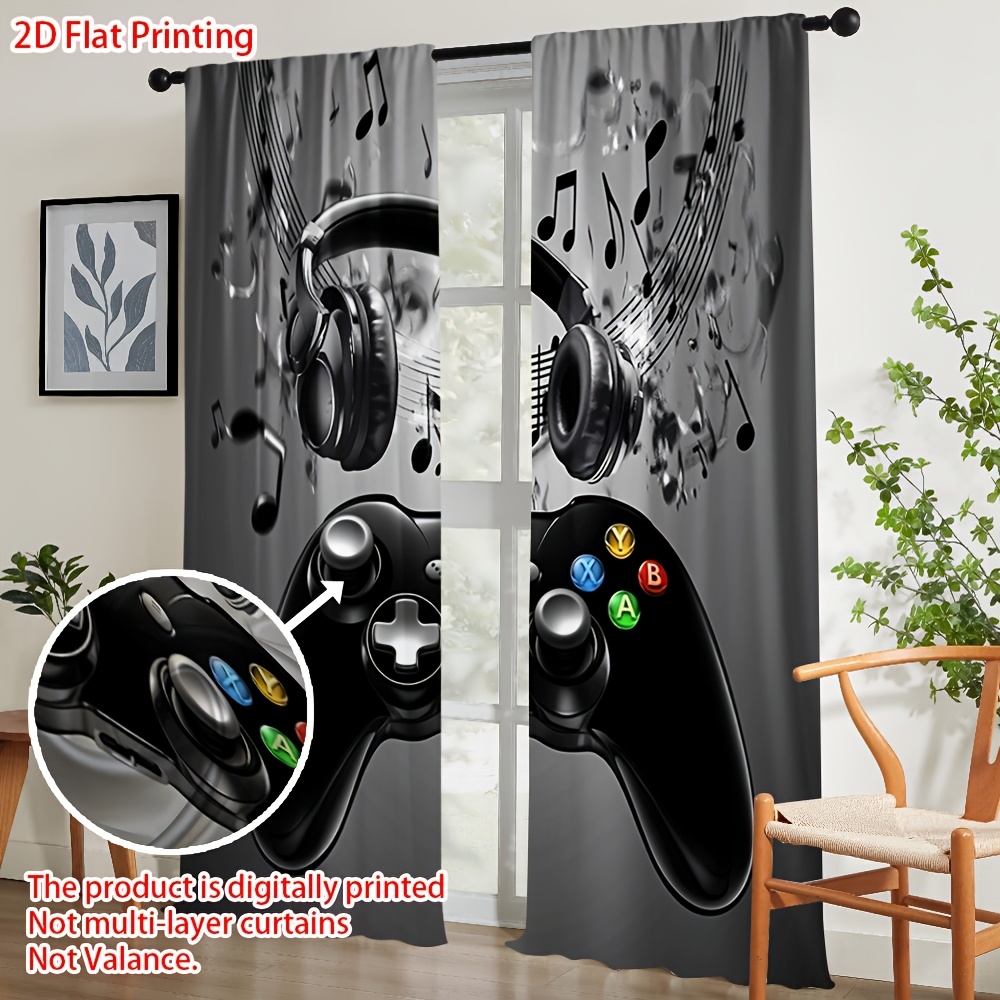 2pcs Game Controller Curtains  - Office Print Tech 评论和价格